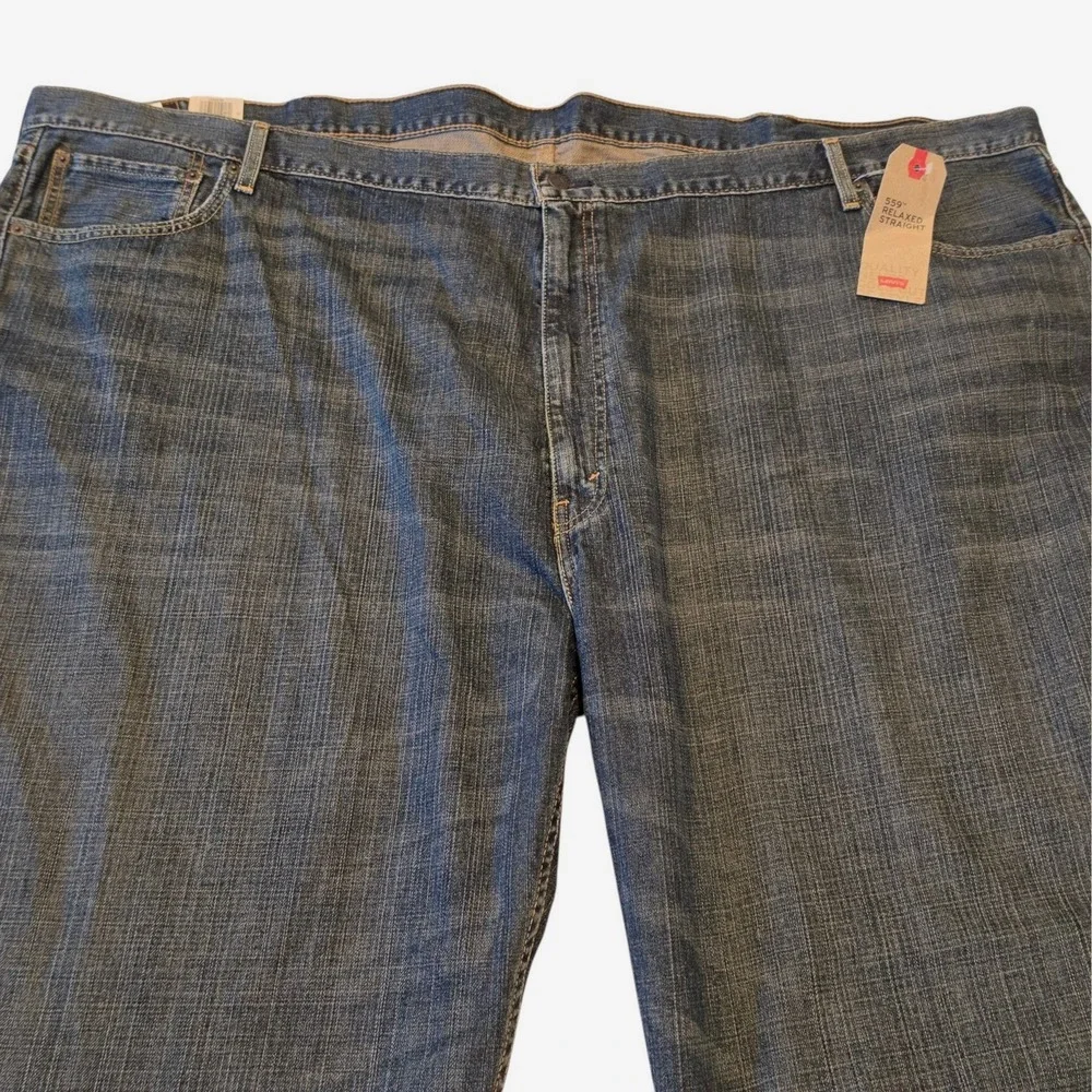 Levis Mens 559 Relaxed Straight Jeans Dark Wash Blue Denim Big & Tall 62x32